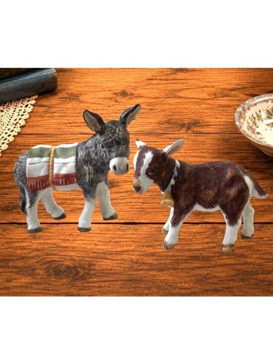 Gregory Perillo Other - Gregory Perillo Sagebrush Kids Christmas Nativity Donkey Goat Burro Figurines